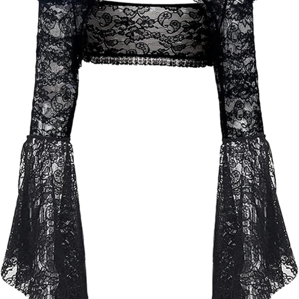 Lace bolero shrug with Victorian lace sleeves